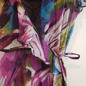 Colorful wrap dress